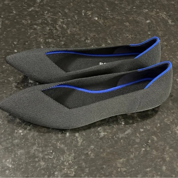 NEW Rothy’s The Point Black Size 10 NWOB Pointed Toe Flats Machine Washable - Picture 6 of 10